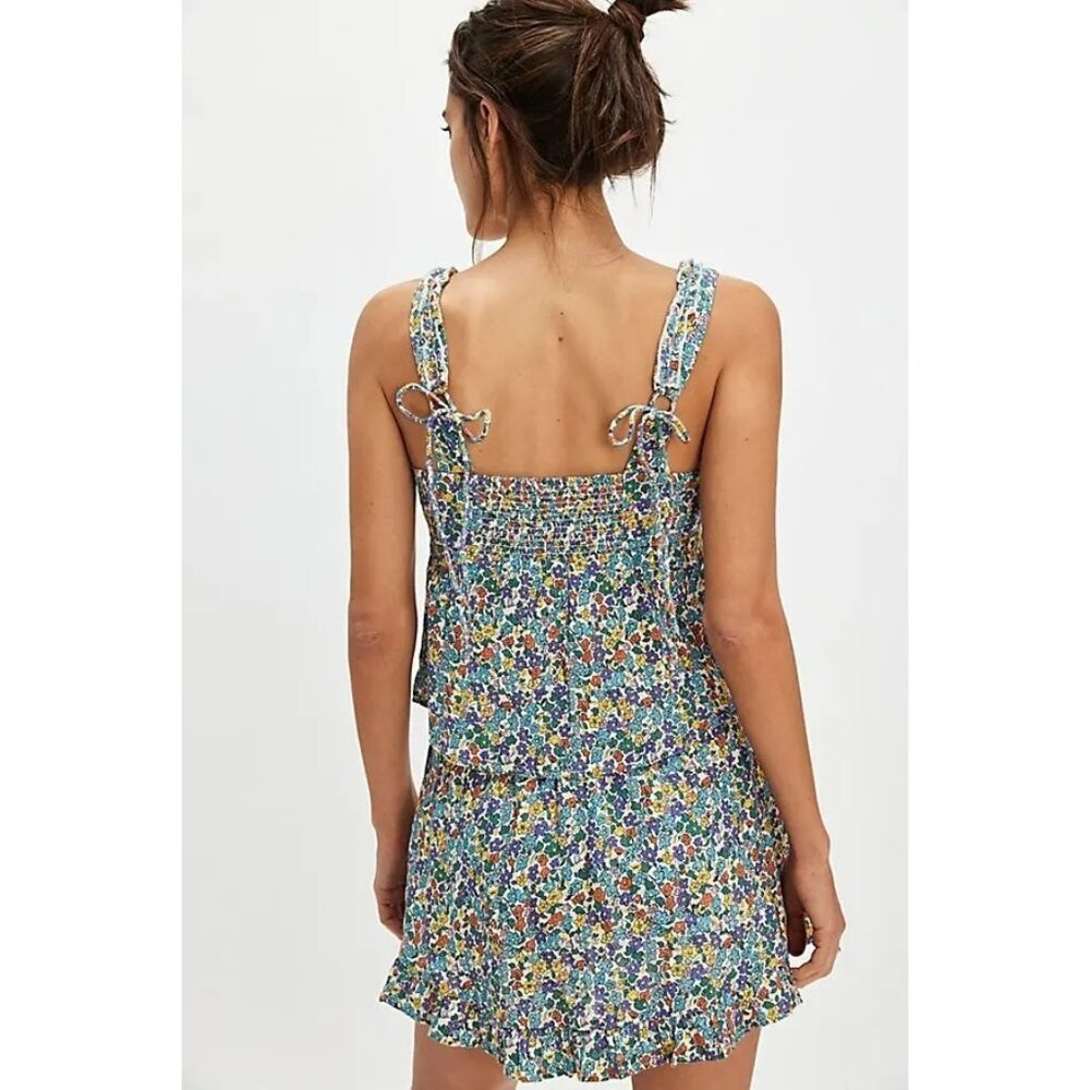 NEW FREE PEOPLE ELLIA PRIMARY FLORAL ELLIA SET XSMALL - Picture 2 of 15